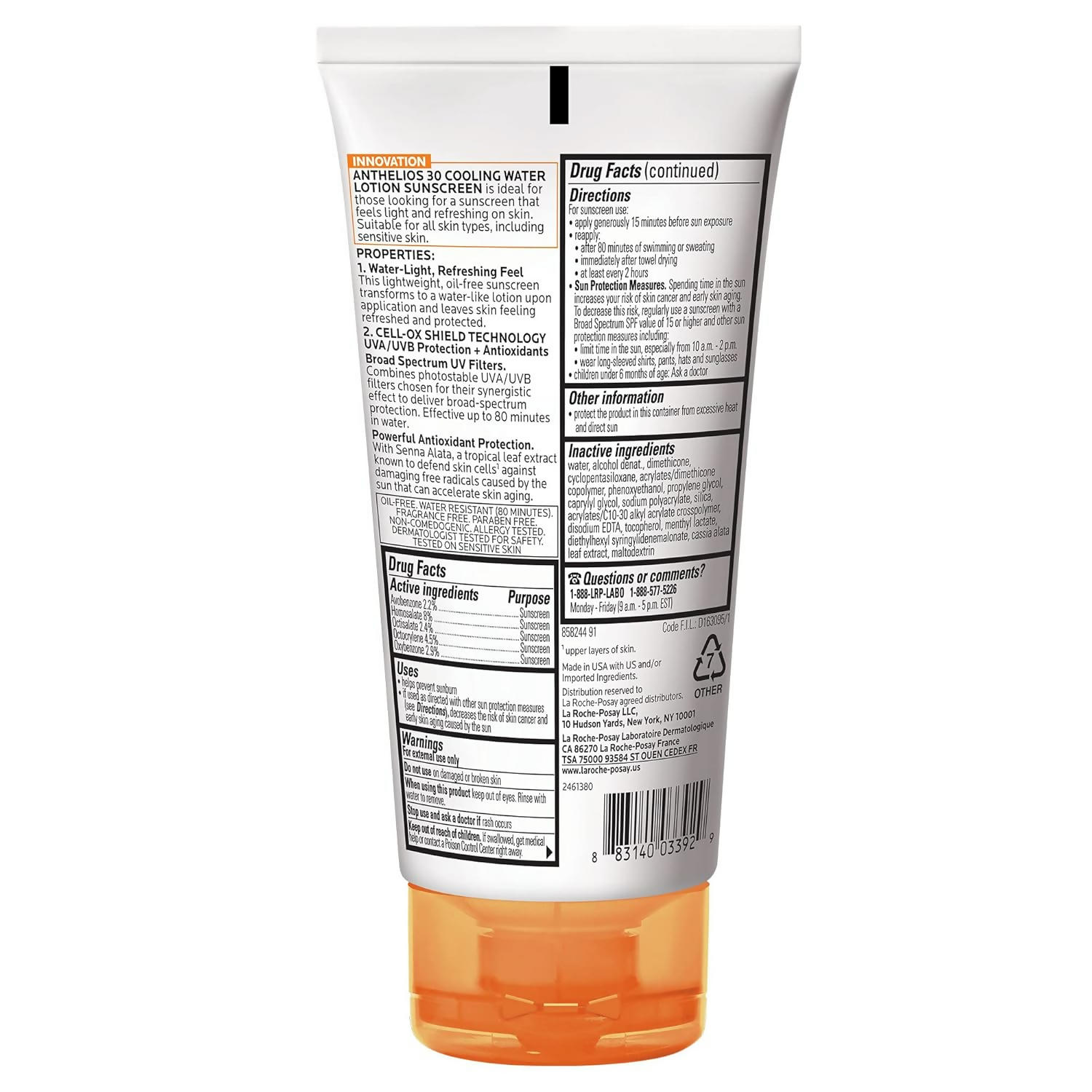 La Roche-Posay Anthelios Cooling Water-Lotion Body