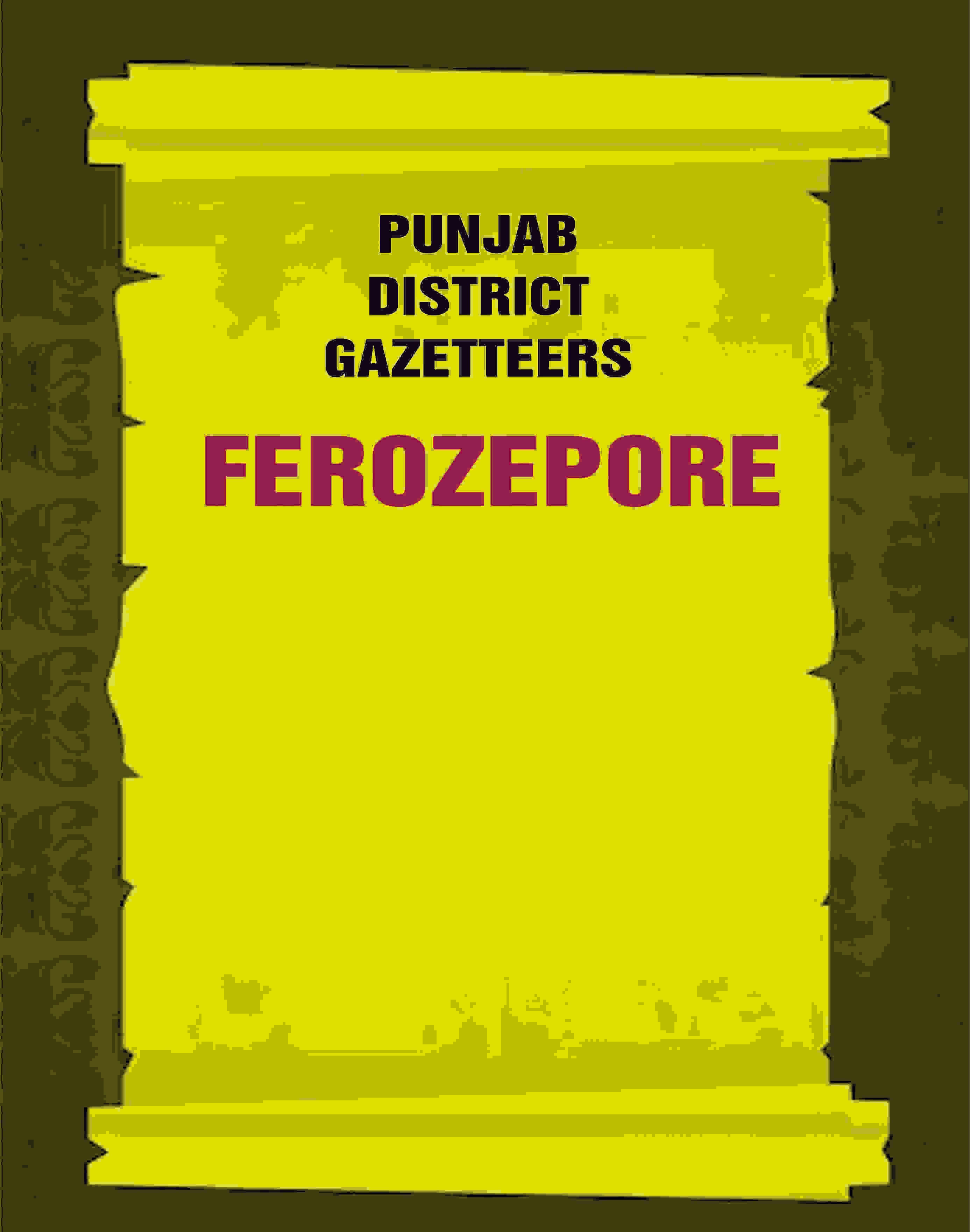 Punjab District Gazetteers: Ferozepore 4th - Gyan Books