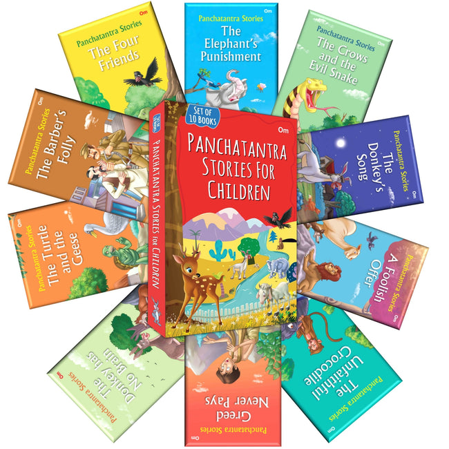 Panchatantra Stories for Children (Set of 10 books) - Om Books Hover Image