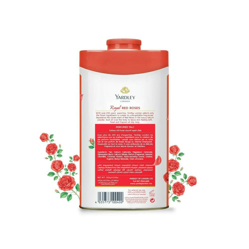 Yardley London Royal Red Roses Perfumed Talc Powder