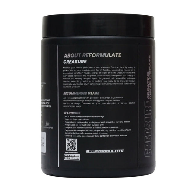 Reformulate Creasure I Creatine Monohydrate I Boost Immune System 3G Of Pure Creatine Nutraceutical - Unflavoured Main Image