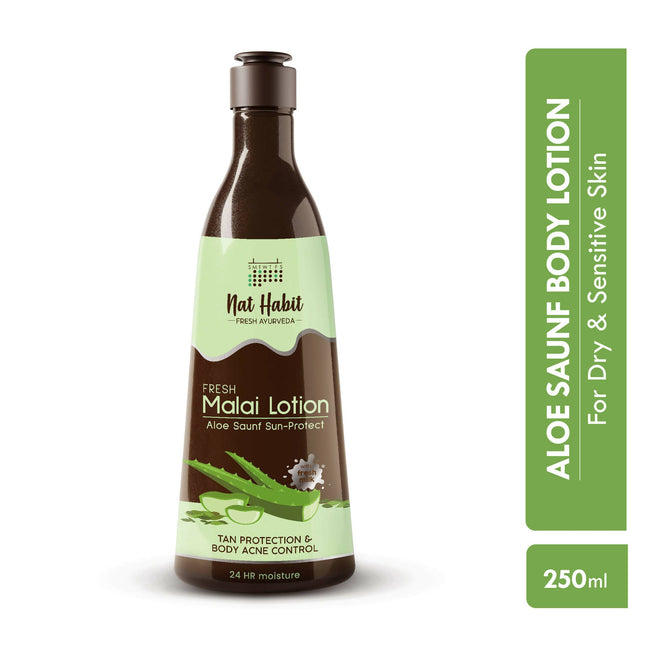 Nat Habit Fresh Aloe Saunf Sun Protect Malai Lotion Main Image