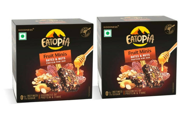 Eatopia Fruit Minis - Dates & Nuts Protein Mini Bar Hover Image