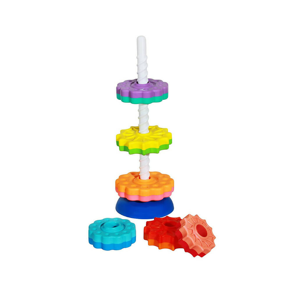Sardar Ji Ki Dukan Spinning Tower Toy For Kids | Set Of 6 Multi Color Rings Toy For Toddlers To Improve The Dedication And Imagination (Multi Color)