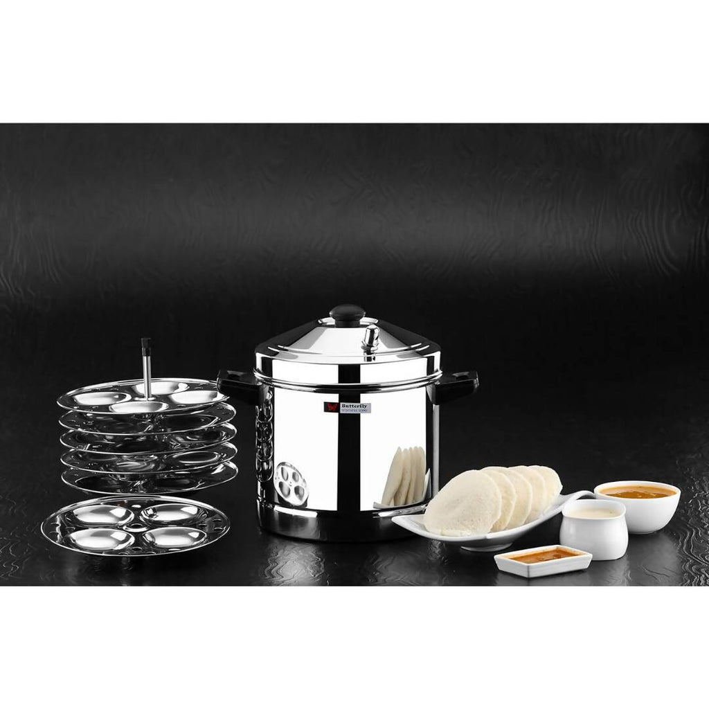 Butterfly Stainless Steel Idli Cooker, Idly Maker With 6 Plates