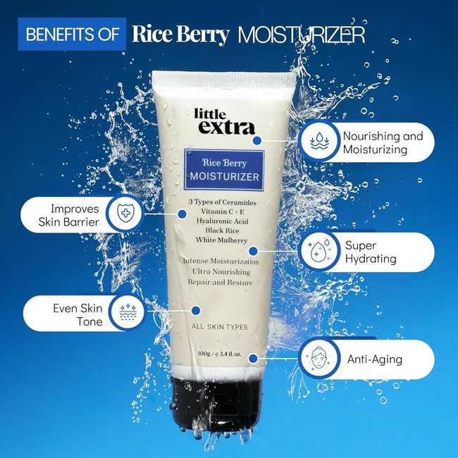 Little Extra Rice Berry Face Moisturizer, Lightweight & Non-Sticky for Glowing Skin, Brightening Main Image