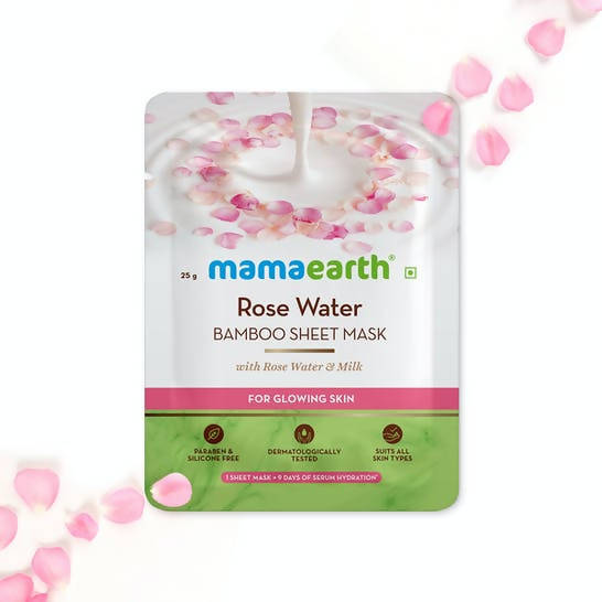 Mamaearth Rose Water Bamboo Sheet Mask with Rose Water & Milk Hover Image