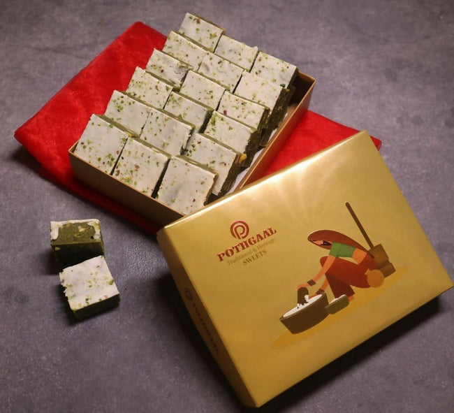 Pothgaal Sweets Pista Fruit Burfi Hover Image