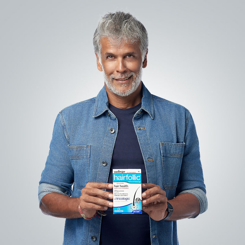 Wellman Hairfollic UK's No.1 Hair Supplement Tablets For Men ( Tricologic Formula 30 Vitamins & Minerals)