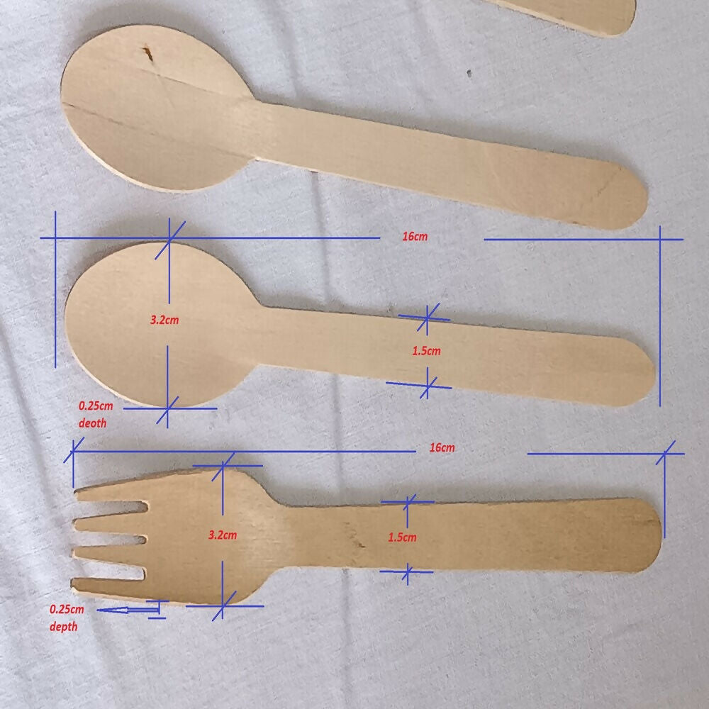 Eco friendly Wooden Spoon & Fork Combo