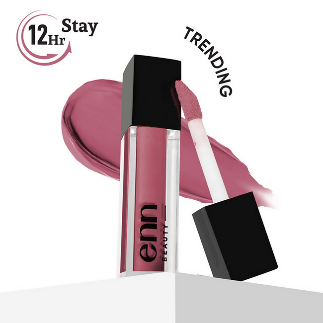 Enn Long-Lasting Liquid Lipstick With Ghee - Full Coverage & Transferproof - Pink Velvet Main Image