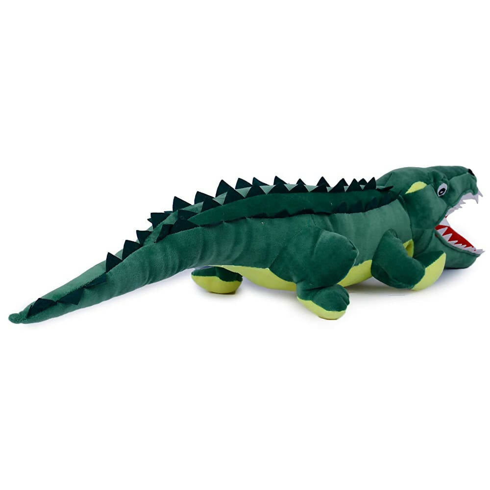 Webby Soft Crocodile with Open Mouth Stuffed Animal Plush Green Toy - 72 cm