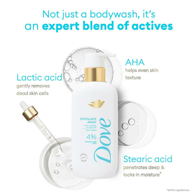 Dove Exfoliate Away Serum Body Wash with 4% Refining Serum + AHA Main Image