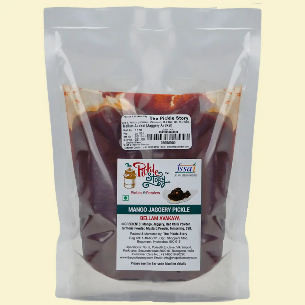 The Pickle Story Bellam (Jaggery) Avakai Pickle