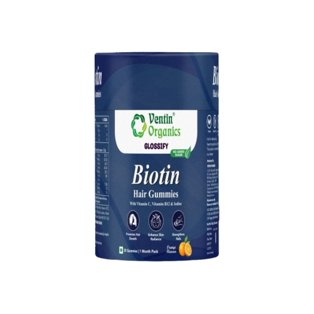 Ventin Organics Glossify Biotin Hair, Skin & Nails Gummies