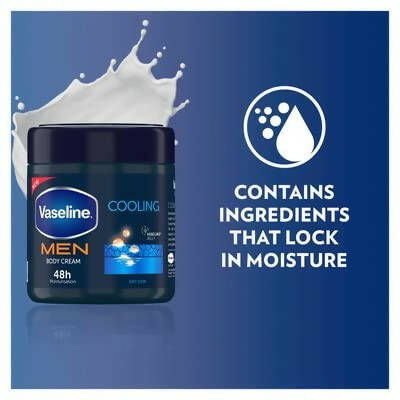 Vaseline Men Cooling Moisturizing Body Cream For Dry Skin