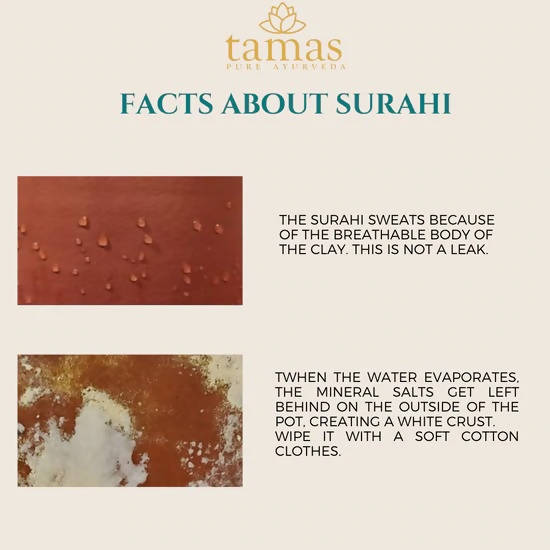 Tamas Handmade & Eco-Friendly Earthen Surahi With Clay Lid