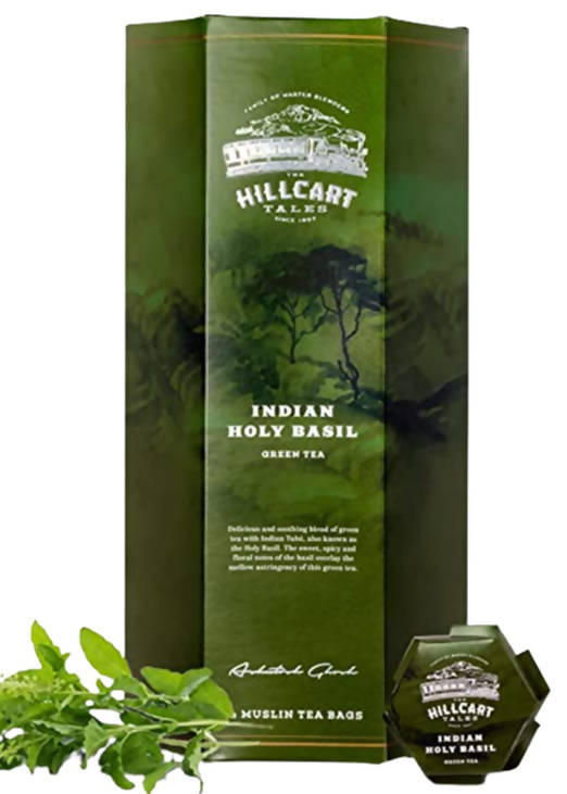 The Hillcart Tales Indian Holy Basil Green Tea Bags