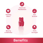 Purna Gummies Hair Biotin Cranberry Sugar Free Gummies with Vitamin B12 for Hair & Nail