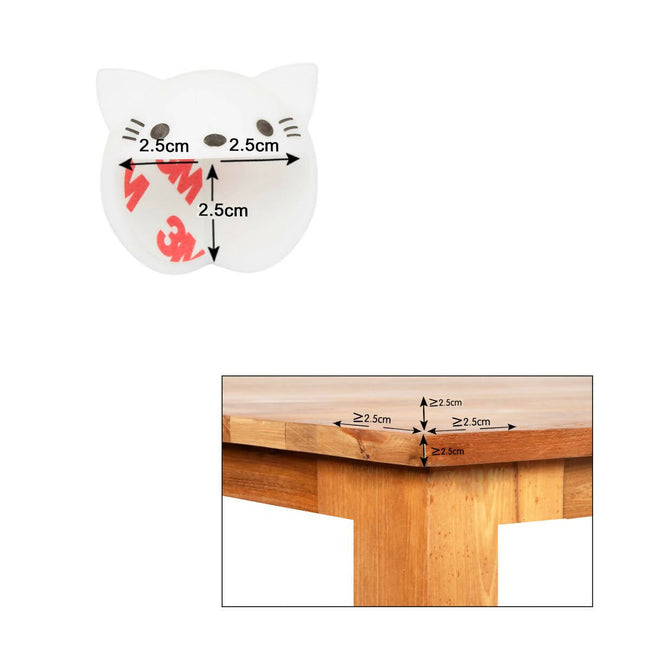 Safe-O-Kid Elegant Catchy Animal Shaped Corner Guards Prevents Head Injury, White Main Image