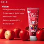 Dente91 Kids Toothpaste Protects Against Dental Caries & Hypersensitivity Fluoride Free Apple Flavour