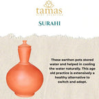 Tamas Handmade & Eco-Friendly Earthen Surahi With Clay Lid