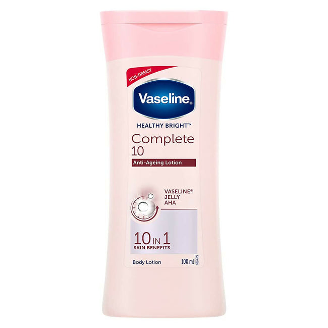 Vaseline Healthy Bright Complete 10 Anti Ageing Body Lotion, 10 in 1 Body Lotion With Vitamin B3, AHA, Pro-Retinol Hover Image