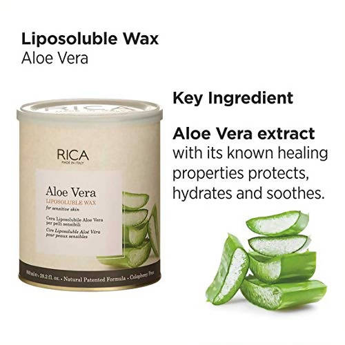 Rica Aloe Vera Liposoluable Hair Removal Wax Cream for Arms, Chest, Legs, Back, and Full Body Main Image