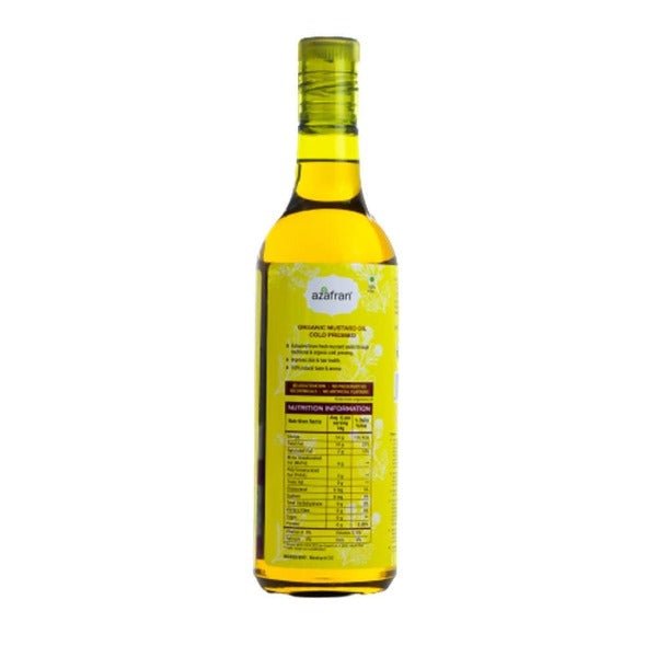 Azafran Organic Mustard Oil (Cold Pressed)