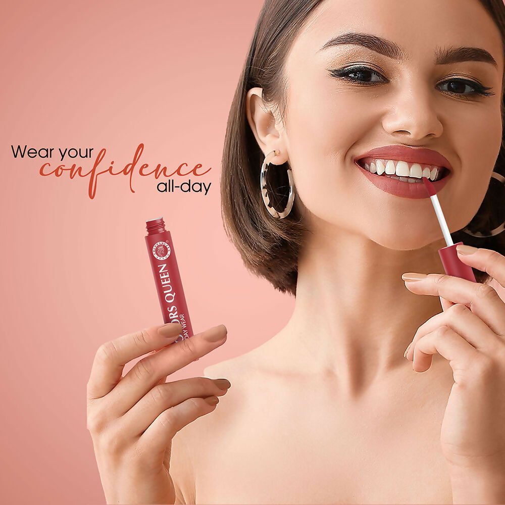 Colors Queen All Day Wear Liquid Lipstick - Retro Red