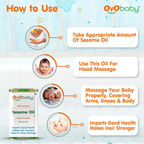 Oyo Baby 100% Natural Baby Oil For New Born Wood Pressed Sesame Oil