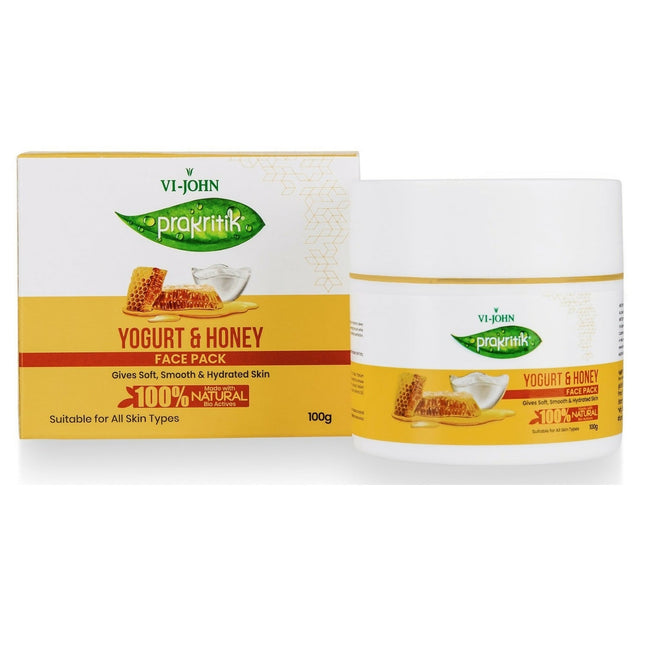 VI-JOHN Prakritik Yogurt & Honey Face Pack Restoresgmlow, Made With 100% Natural Bio Actives Hover Image