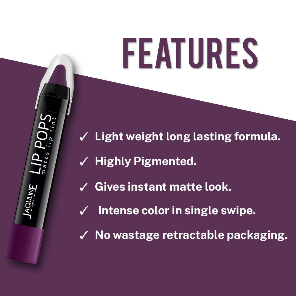 Jaquline USA Lip Pops Matte Lip Tint - Berry Pop 05