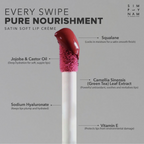 Simply Nam Satin Soft Lip Creme - Rei Toyko Red
