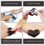 Safe-O-Kid L Shaped Extra Thick Large Nbr Corner Cushions, Yellow