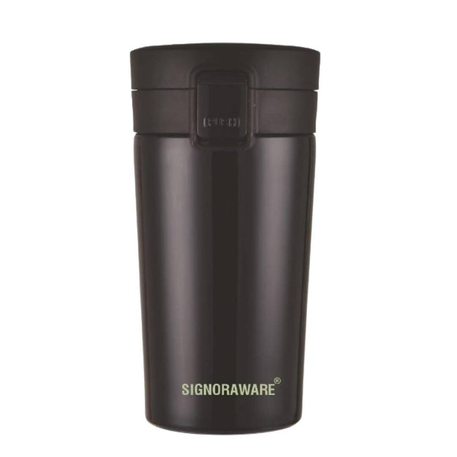 Signoraware Hot Pour Coffeemate Insulated Mug Tumbler - 350 ml (Black) Hover Image