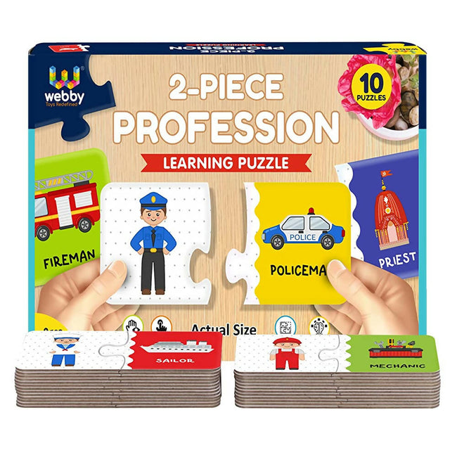 Webby Our Profession 2 Pieces Learning Pack Jigsaw Puzzle for Kids Hover Image