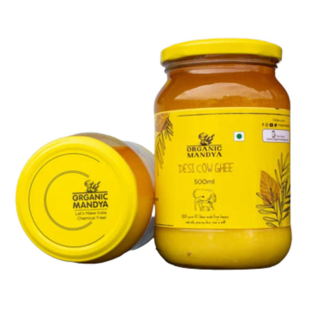 Organic Mandya Desi Cow Ghee | Pure organic ghee, traditionally-churned, chemical-free, granular ghee, nutritious by nature Hover Image