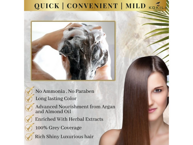 Kokila Organics NO PPD Shampoo Hair Colour - Black Main Image
