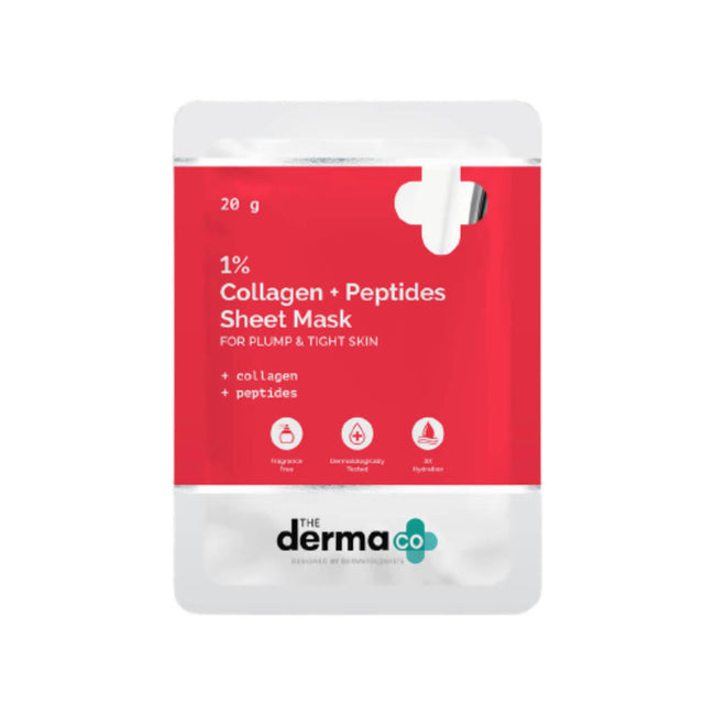 The Derma Co 1% Collagen + Peptides Sheet Mask Hover Image