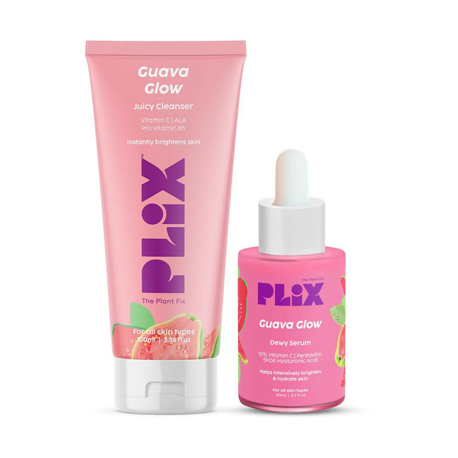 PLIX The Plant Fix 10% Vitamin C Guava Combo - Juicy Cleanser and Face Serum Hover Image