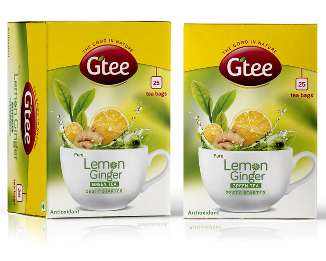 Gtee Green Tea Bags - Lemon & Ginger Hover Image