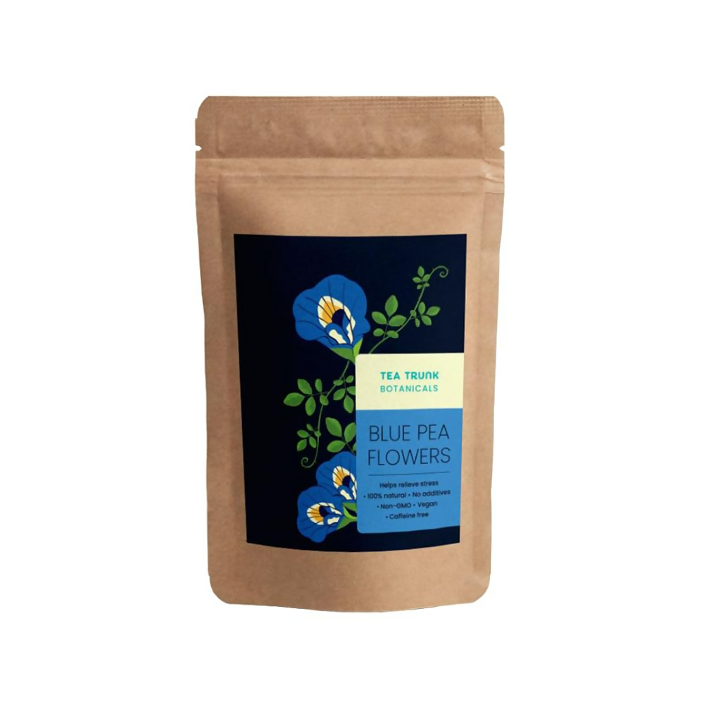 Tea Trunk Blue Pea Flowers Natural Anti-Oxidant Butterfly Pea Flower Tisane Green Tea