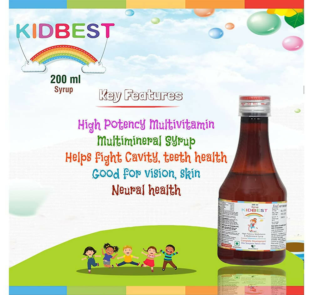 HealthBest Kidbest Multivitamin & Multimineral Syrup for Kids
