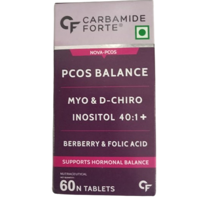Carbamide Forte PCOS Support Tablets with Myo-Inositol to D-Chiro-Inositol 40:1 Hover Image
