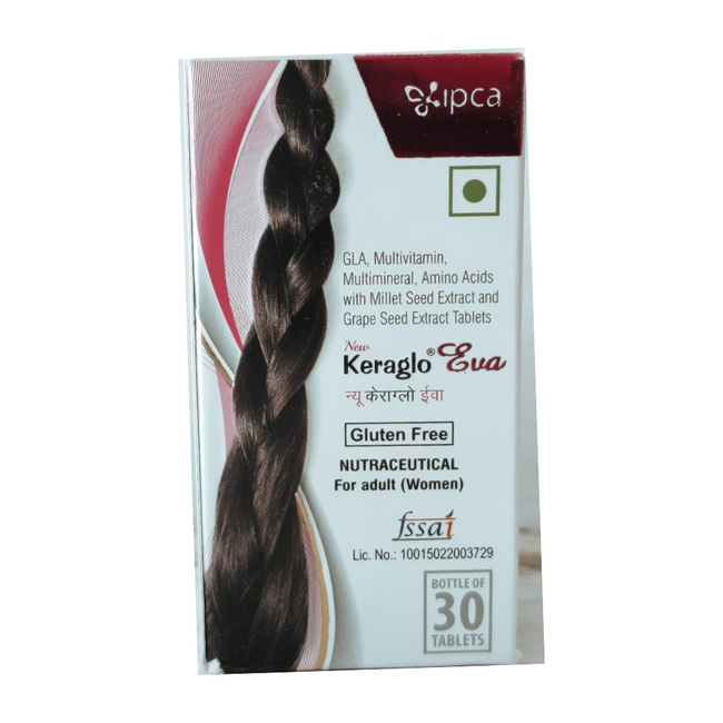 Ipca Keraglo Eva Tablets For Hair Growth Hover Image