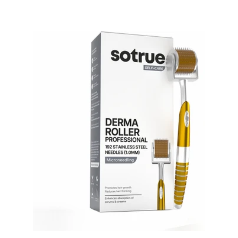 Sotrue Derma Roller Professional For Hair Growth 1 Mm With 192 Stainless Steel Needles