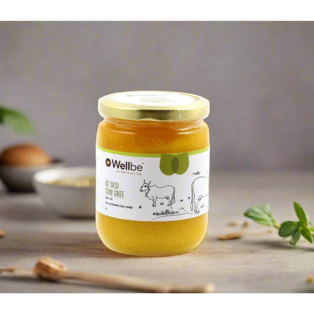 Wellbe Desi Cow Ghee | Indian Hallikar Cow Ghee | Pure A2 Ghee | Natural & Healthy | Better Choice - Better Life