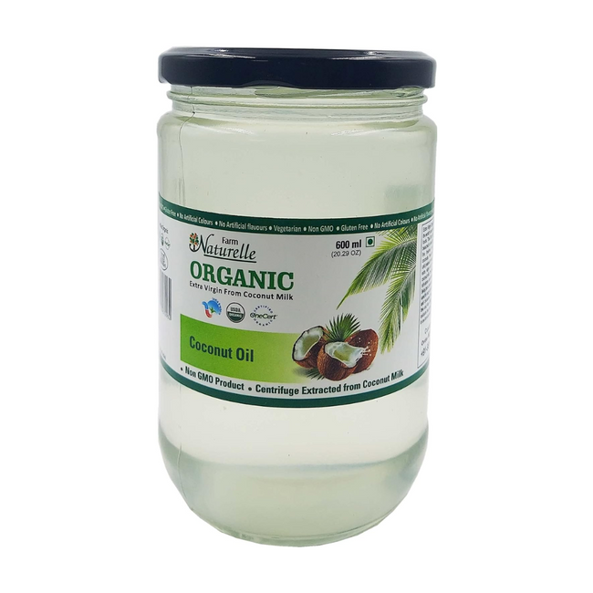 Farm Naturelle 100% Pure Organic Extra-Virgin Cold Pressed Coconut Oil Hover Image