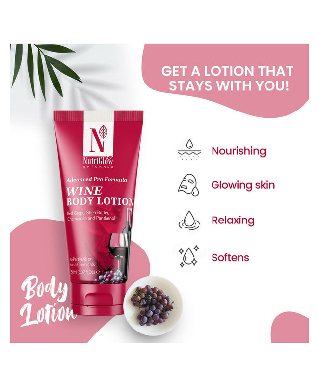 NutriGlow NATURAL'S Advanced Pro Formula Wine Body Lotion Main Image